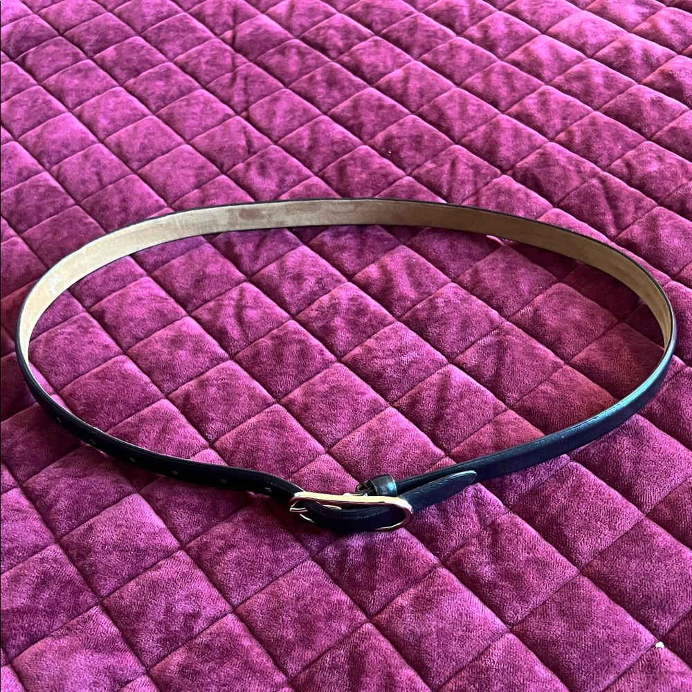Elegant Black Leather Belt